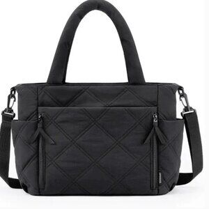 Like New BAGSMART Black Quilted Criss Cross Puffer Tote Shoulder Bag